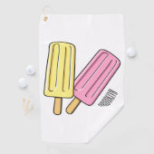 Ice pop cartoon illustratie golfhanddoek (Insitu)