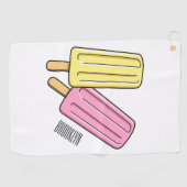 Ice pop cartoon illustratie golfhanddoek (Horizontaal)