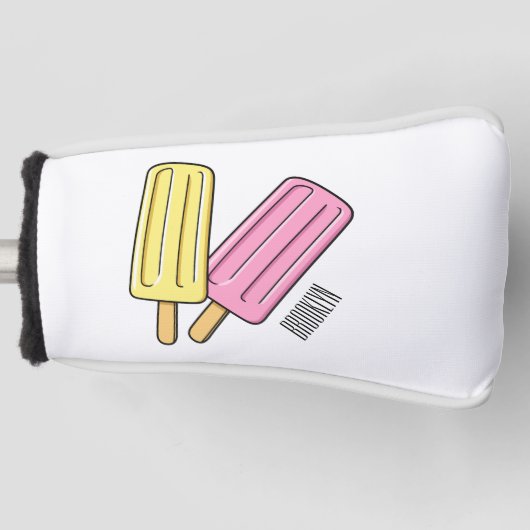 Ice pop cartoon illustratie golfheadcover (Voorkant)