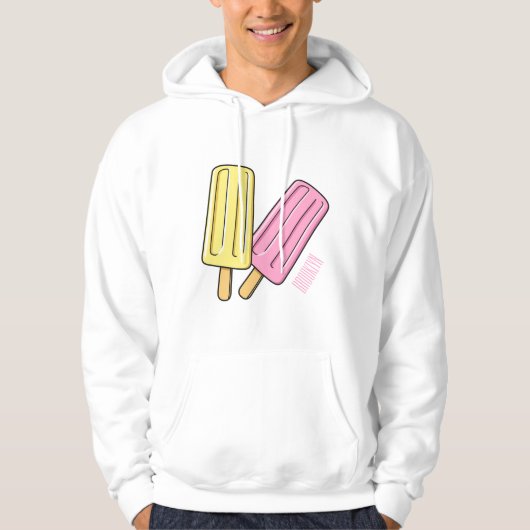 Ice pop cartoon illustratie hoodie (Voorkant)