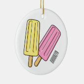 Ice pop cartoon illustratie keramisch ornament (Rechts)
