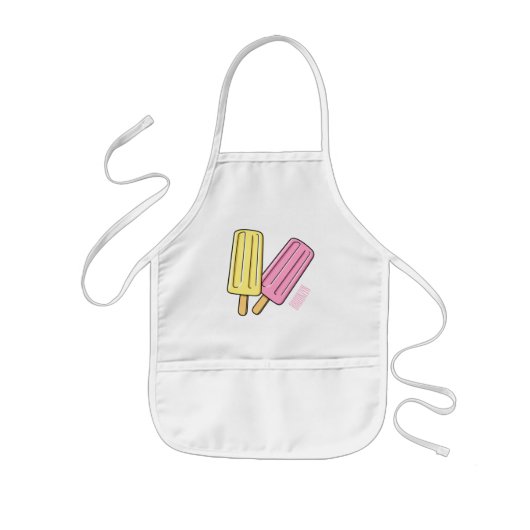 Ice pop cartoon illustratie kinder schort (Voorkant)