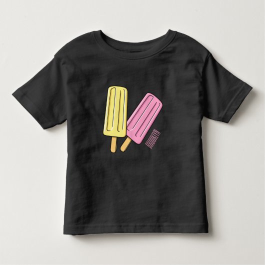 Ice pop cartoon illustratie kinder shirts (Voorkant)