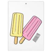 Ice pop cartoon illustratie klembord (Achterkant)