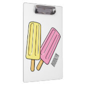 Ice pop cartoon illustratie klembord (Rechts)