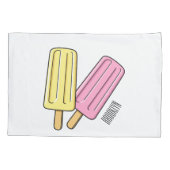 Ice pop cartoon illustratie kussensloop (Achterkant)