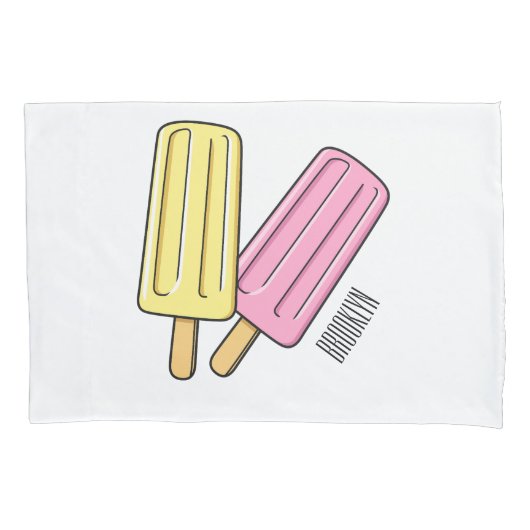 Ice pop cartoon illustratie kussensloop (Voorkant)
