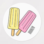 Ice pop cartoon illustratie labels (Design 1)