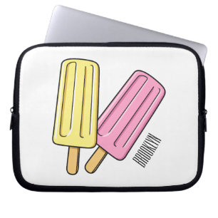 Ice pop cartoon illustratie laptop sleeve