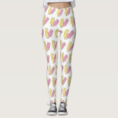 Ice pop cartoon illustratie leggings (Voorkant)