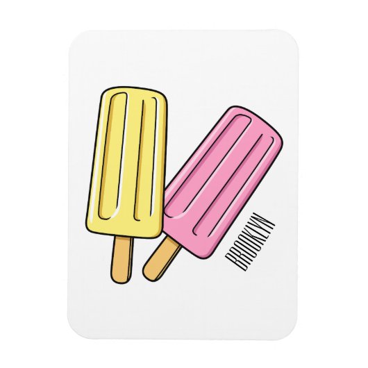 Ice pop cartoon illustratie magneet (Verticaal)