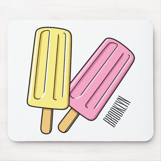 Ice pop cartoon illustratie muismat (Voorkant)