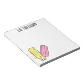 Ice pop cartoon illustratie notitieblok (Schuin)