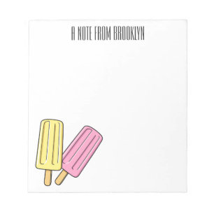 Ice pop cartoon illustratie notitieblok