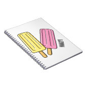 Ice pop cartoon illustratie notitieboek (Rechterzijde)