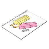 Ice pop cartoon illustratie notitieboek (Linkerzijde)