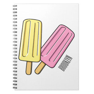 Ice pop cartoon illustratie notitieboek