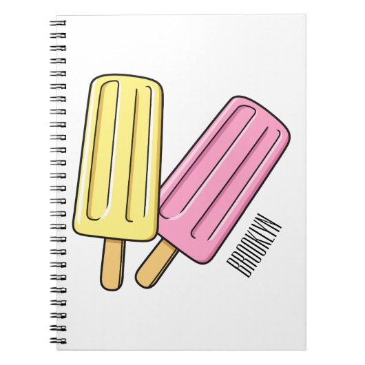 Ice pop cartoon illustratie notitieboek (Voorkant)
