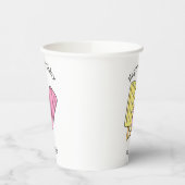 Ice pop cartoon illustratie papieren bekers (Links)