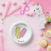 Ice pop cartoon illustratie papieren kommen (Feest)