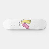 Ice pop cartoon illustratie persoonlijk skateboard (Horizontaal)