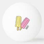 Ice pop cartoon illustratie pingpongbal (Achterkant)