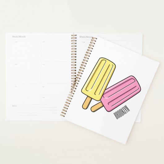 Ice pop cartoon illustratie planner (Display)