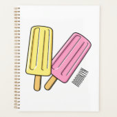 Ice pop cartoon illustratie planner (Voorkant)