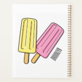 Ice pop cartoon illustratie planner (Achterkant)