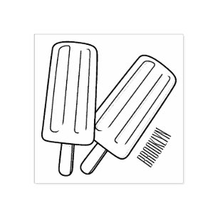 Ice pop cartoon illustratie rubberstempel