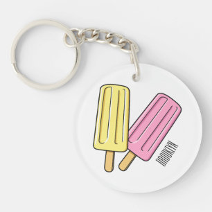 Ice pop cartoon illustratie sleutelhanger