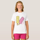 Ice pop cartoon illustratie t-shirt (Voorkant volledig)