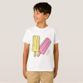 Ice pop cartoon illustratie t-shirt (Voorkant volledig)