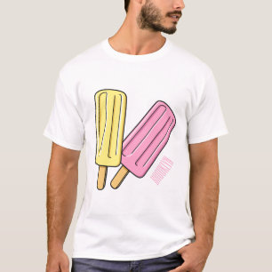 Ice pop cartoon illustratie t-shirt