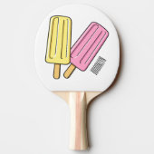 Ice pop cartoon illustratie tafeltennisbatje (Achterkant)
