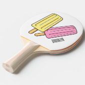 Ice pop cartoon illustratie tafeltennisbatje (Voorkant Gekanteld)