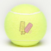 Ice pop cartoon illustratie tennisballen (Achterkant)