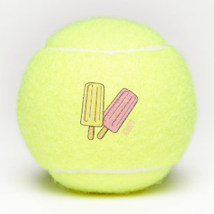 Ice pop cartoon illustratie tennisballen