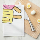 Ice pop cartoon illustratie theedoek (Quarter Fold)