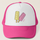Ice pop cartoon illustratie trucker pet (Voorkant)