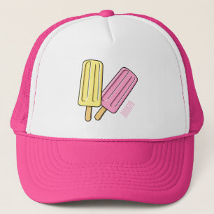 Ice pop cartoon illustratie trucker pet