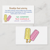 Ice pop cartoon illustratie visitekaartje (Voorkant / Achterkant)