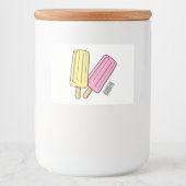 Ice pop cartoon illustratie voedselcontainer etiket (Voorkant)