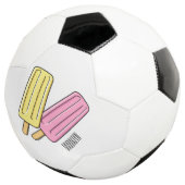 Ice pop cartoon illustratie voetbal (Drie kwart)