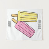 Ice pop cartoon illustratie wandkleed (Voorkant (horizontaal))