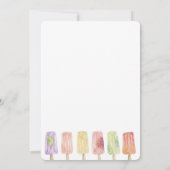 Ice Pop Cocktail Vrijgezellenfeest met liefde Kaart (Achterkant)