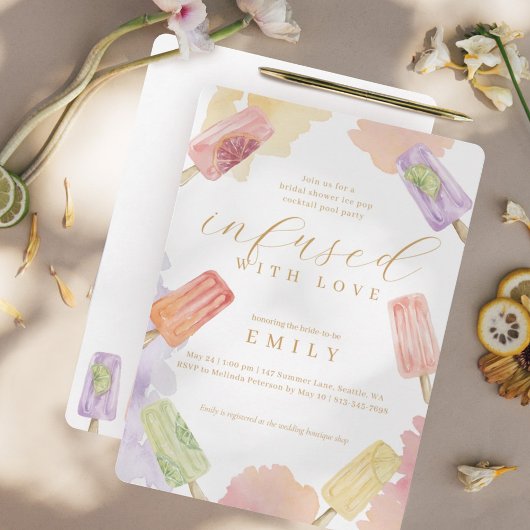 Ice Pop Cocktail Vrijgezellenfeest met liefde Kaart