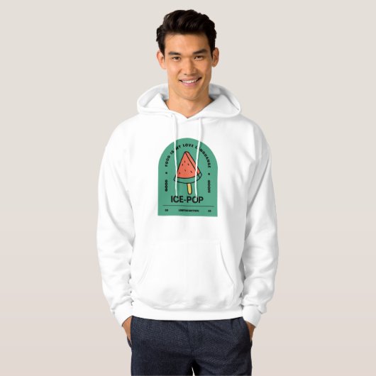 Ice Pop Food is mijn Liefdestaal Hoodie (Voorkant volledig)