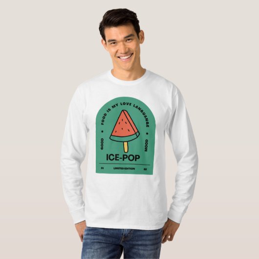 Ice Pop Food is mijn Liefdestaal T-shirt (Voorkant volledig)