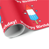 Ice Pop Happy Birthday Cadeaupapier (Rol Hoek)